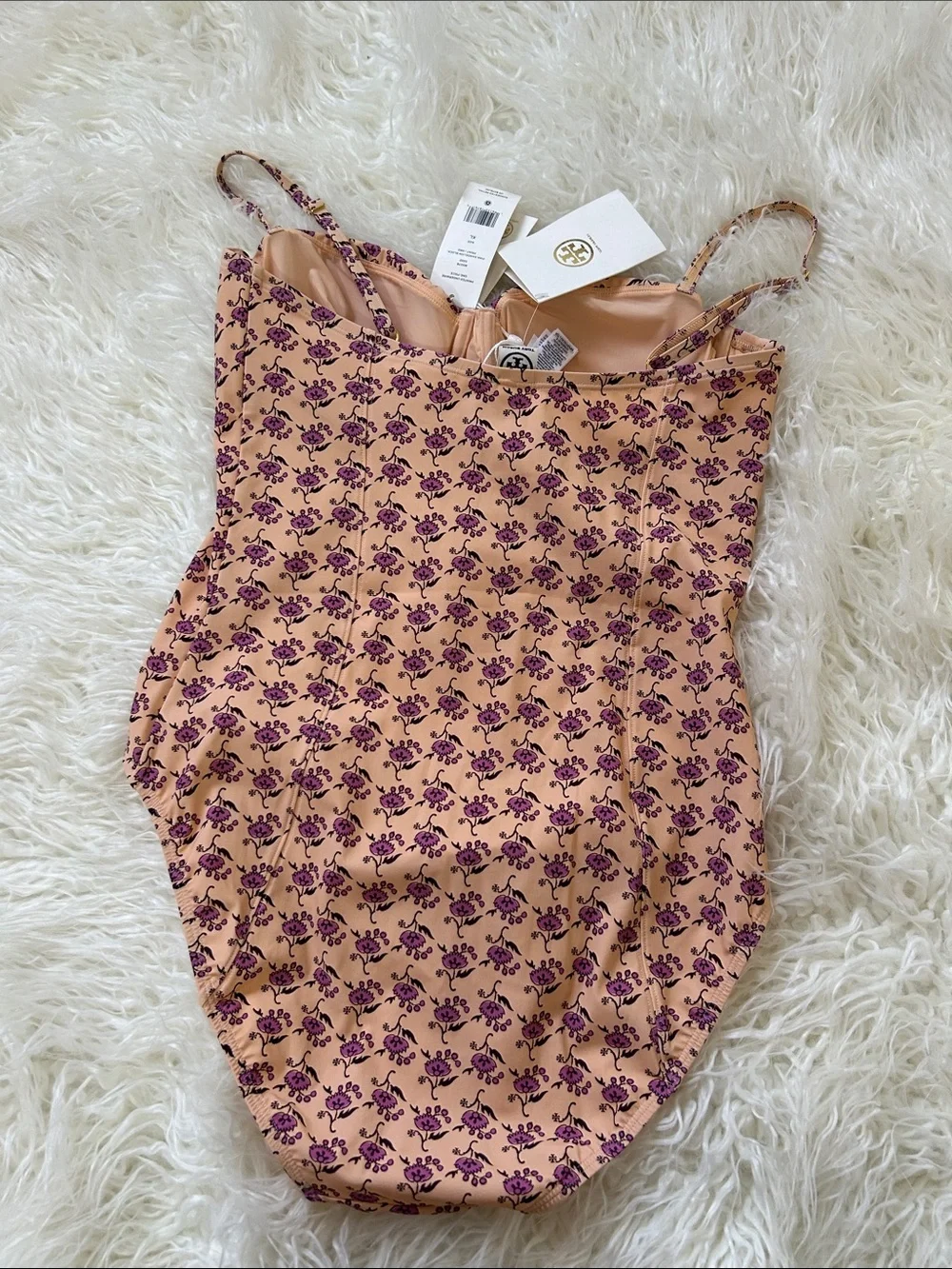 Tory Burch Pink Floral One-Piece Swimsuit